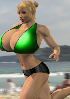 Megan & Denise- Catfight at Beach image 01